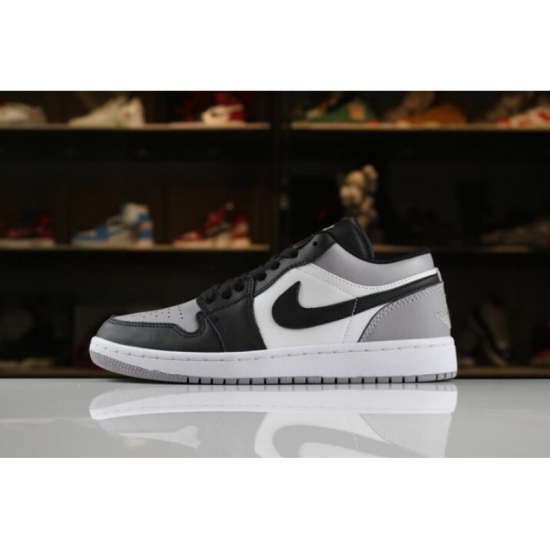 New Air Jordan 1 Low White/Atmosphere-Black 553558-110 - Click Image to Close