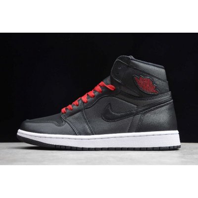2020 Air Jordan 1 High OG "Black Satin" Black/Gym Red-White 5550