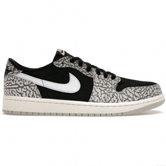 Jordan 1 Retro Low OG Black Cement - Click Image to Close