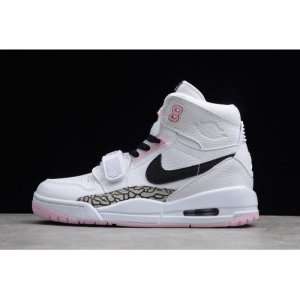 Women's Air Jordan Legacy 312 GS White/Black-Pink Foam AT4040-10
