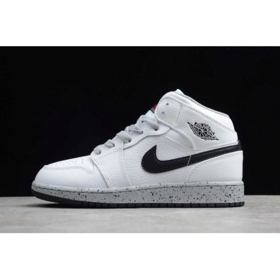 2019 Air Jordan 1 Mid "White Cement" 554725-115 For Sale - Click Image to Close