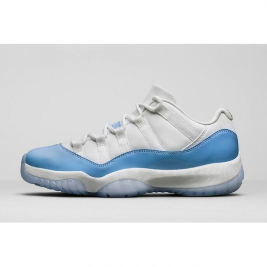 Air Jordan 11 Low "UNC" White/University Blue Men's Size 528895- - Click Image to Close