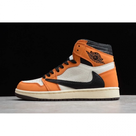2020 Air Jordan 1 High OG TS SP "Travis Scott" White/Orange-Blac - Click Image to Close