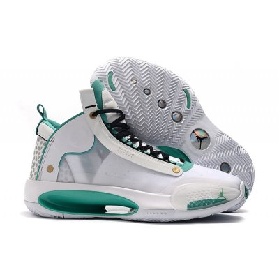 2020 Air Jordan 34 GS "Snow Leopard" White/Aurora-Metallic Silve