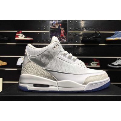 2018 Air Jordan 3 "Pure White" White/White-White 136064-111 For