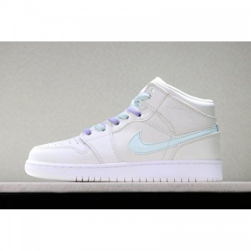Girls Air Jordan 1 Mid "Candy" Phantom/Purple Rise/Blue Tint/Igl