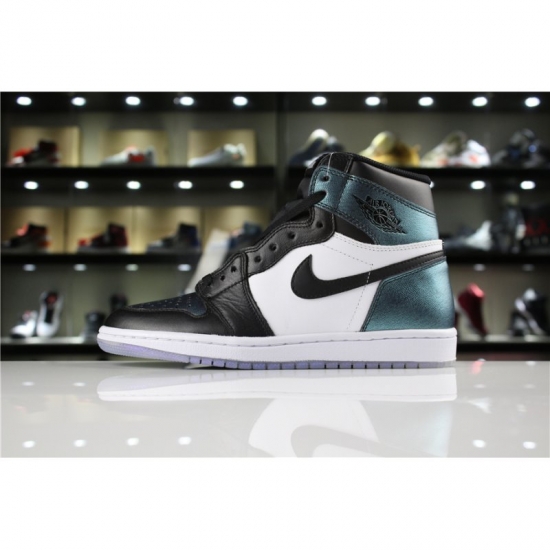Men's Air Jordan 1 High OG "All-Star" Black/Metallic Silver-Whit - Click Image to Close