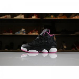 Kid's Air Jordan 13 Retro Black Pink For Sale
