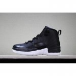 Kid's Air Jordan 12 "Black Nylon" Black/White-Gym Red Shoes