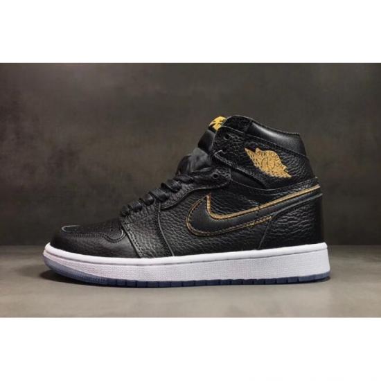 All-Star Air Jordan 1 High OG "Los Angeles" Black/Metallic Gold- - Click Image to Close
