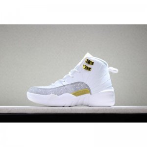 Kid's Air Jordan 12 OVO "White" White/Metallic Gold