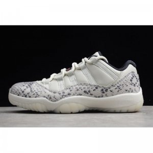 2019 Air Jordan 11 Low SE "Snakeskin" Light Bone/University Red-