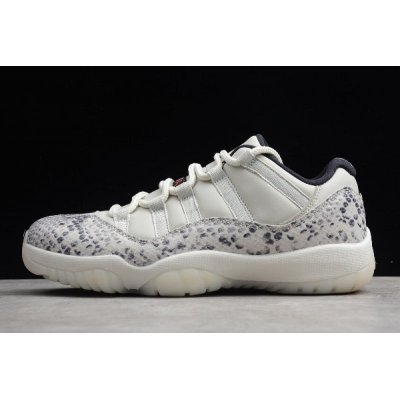 2019 Air Jordan 11 Low SE "Snakeskin" Light Bone/University Red-