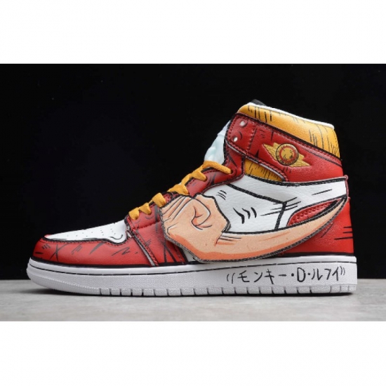 2020 Air Jordan 1 High "Charmander" Fist Red/Orange-White-Black - Click Image to Close