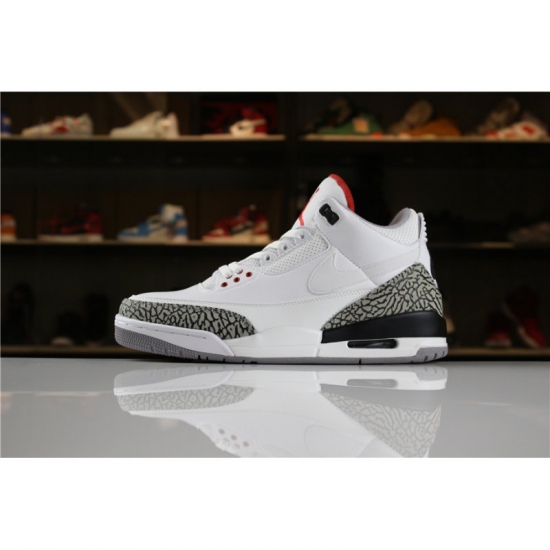 Air Jordan 3 "JTH" White/White-Fire Red-Black AV6683-160 - Click Image to Close