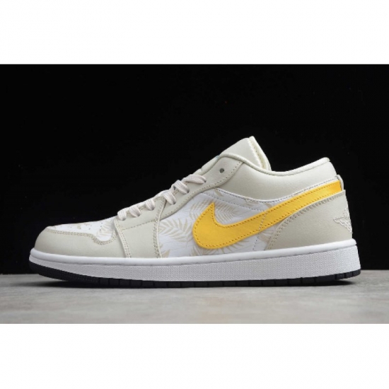 2020 Air Jordan 1 Low "Palm Tree" Light Orewood Brown/Amarillo-W - Click Image to Close