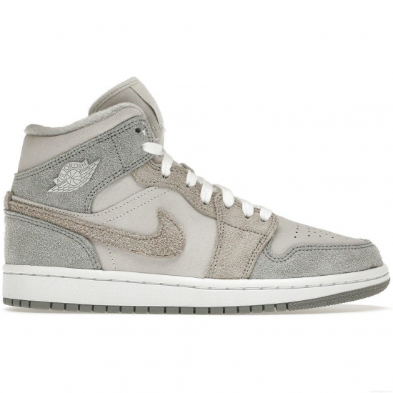 Jordan 1 Mid SE Particle Grey (Women's) - Click Image to Close