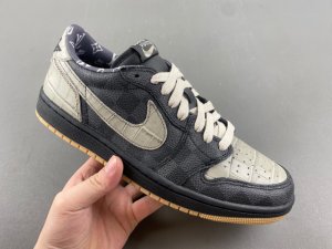 AIR JORDA 1 LOW X LV Gray and black