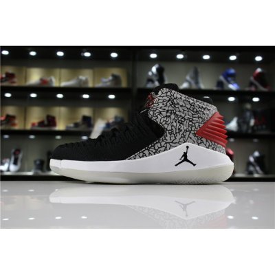 Air Jordan XXX2 Black Elephant Print Cement White/Red