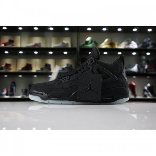 KAWS x Air Jordan 4 Retro Black/Black-Clear Glow 930155-001 Men'