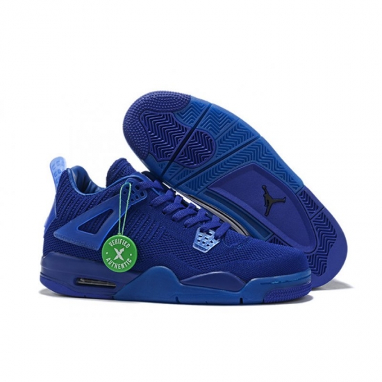 2019 New Air Jordan 4 Flyknit "Hyper Royal" AQ3559-400 - Click Image to Close