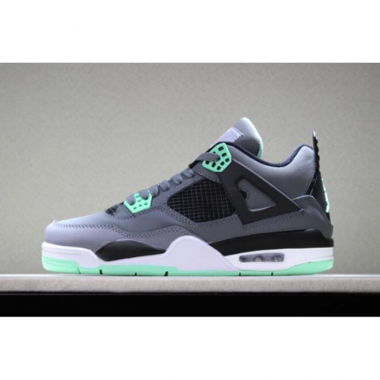 Air Jordan 4 Retro "Green Glow" Dark Grey/Green Glow-Cement Grey - Click Image to Close