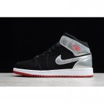 2019 Air Jordan 1 Mid "Johnny Kilroy" Black/Gym Red-Metallic Sil