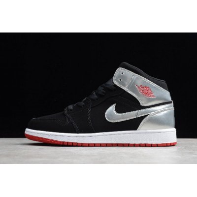 2019 Air Jordan 1 Mid "Johnny Kilroy" Black/Gym Red-Metallic Sil