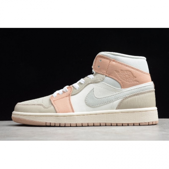 2020 Air Jordan 1 Mid "Milan" Sail/Light Bone-String-Shimmer CV3 - Click Image to Close