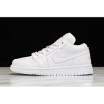 2020 Air Jordan 1 Low GS White/Pink-Blue 554723-102