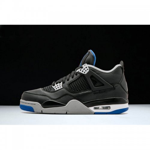 Air Jordan 4 Retro "Motorsport Away" Black/Game Royal-Matte Silv