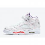 2020 Air Jordan 5 GS "Easter" White/Laser Crimson-Voltage Purple