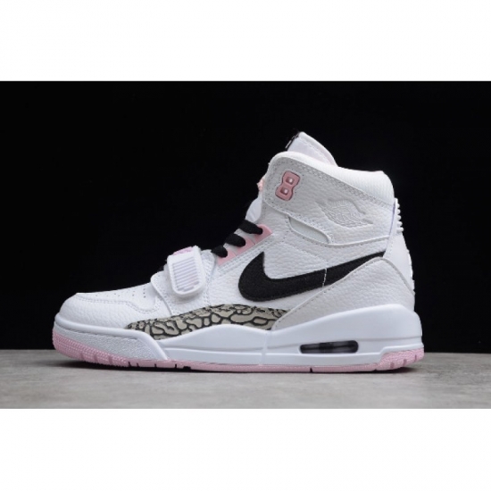 Women's Air Jordan Legacy 312 GS White/Black-Pink Foam AT4040-10 - Click Image to Close