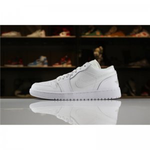 Men's and Women's Air Jordan 1 Low "Triple White" 553558-170
