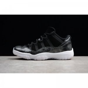 New Air Jordan 11 Retro Low "Barons" Black/Metallic Silver-White