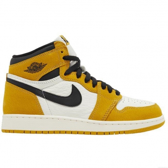 Jordan 1 Retro High OG Yellow Ochre (GS) - Click Image to Close