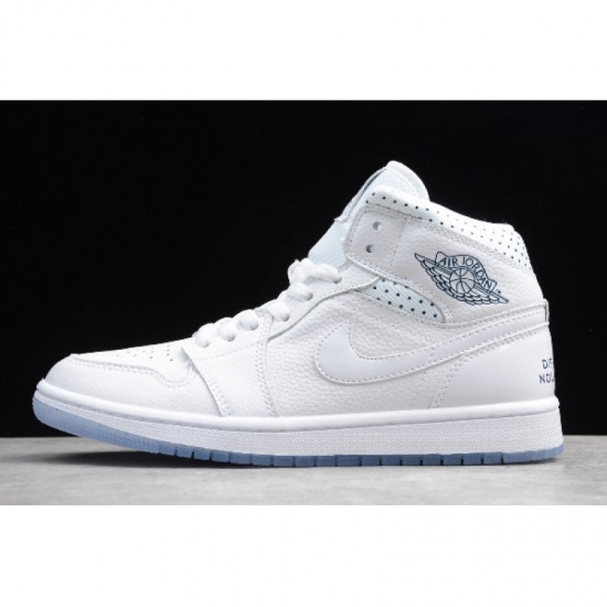 2019 Air Jordan 1 Mid "Nos Differences Nous Unissent" White/Midn - Click Image to Close