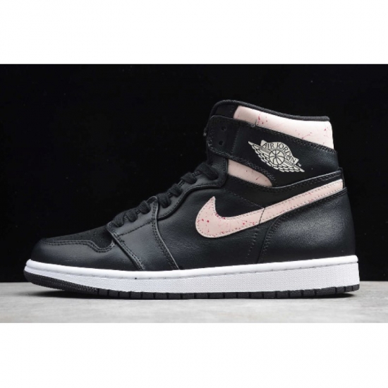 2019 Air Jordan 1 High Premium Black/Silt Red-Rush Maroon-White - Click Image to Close