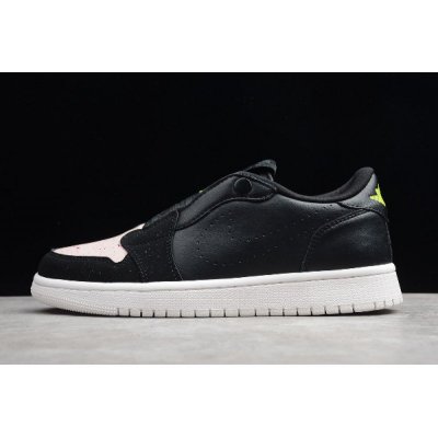 2019 Women's Air Jordan 1 Low Slip Black/Volt-Phantom-Silt Red A