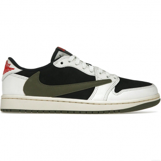 Jordan 1 Retro Low OG SP Travis Scott Olive (Women's) - Click Image to Close