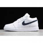 2019 Air Jordan 1 Low White/Obsidian 553558-114 For Sale