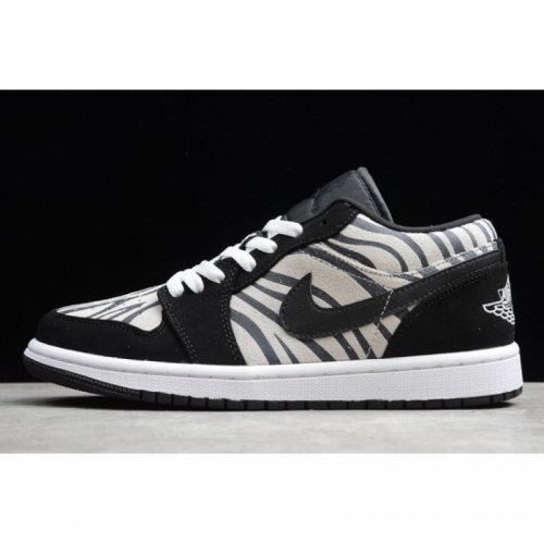 2019 Air Jordan 1 Low "Zebra" Black/White-Sail 553560-057