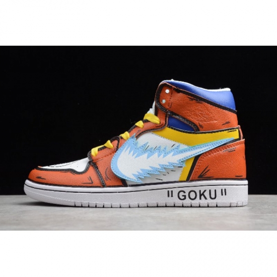 2019 Air Jordan 1 High "Goku" Orange/White-Black-Blue-Yellow 556 - Click Image to Close