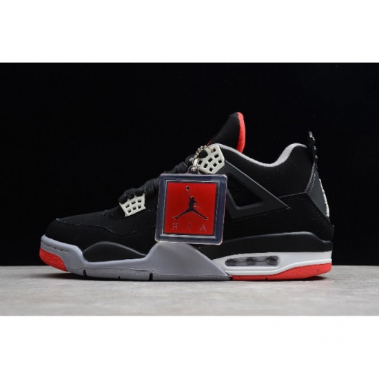 2019 Air Jordan 4 Retro "Bred" Black/Red 308497-089 - Click Image to Close