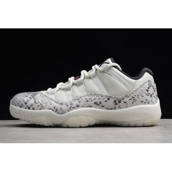 2019 Air Jordan 11 Low SE "Snakeskin" Light Bone/University Red- - Click Image to Close