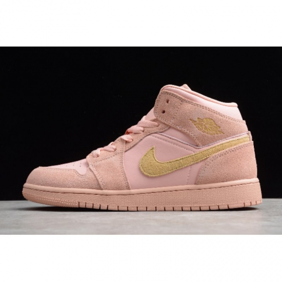 2020 Air Jordan 1 Mid "Coral Gold" 852542-600 - Click Image to Close