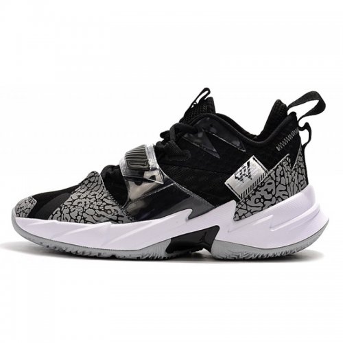 2020 Jordan Why Not Zer0.3 Black Cement Elephant Print For Sale