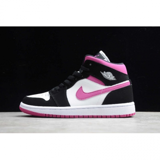 2020 Air Jordan 1 Mid Black/Pink-White BQ6472-005 - Click Image to Close