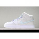 Girls Air Jordan 1 Mid "Candy" Phantom/Purple Rise/Blue Tint/Igl