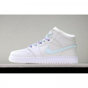 Girls Air Jordan 1 Mid "Candy" Phantom/Purple Rise/Blue Tint/Igl